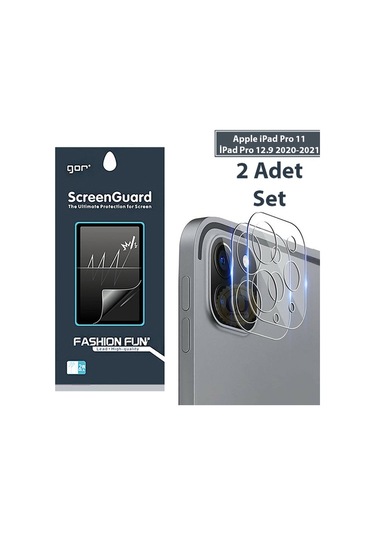 Gor Apple Uyumlu iPad  Pro 11 12.9 2020-2021 3D Cam Kamera Koruyucu 2