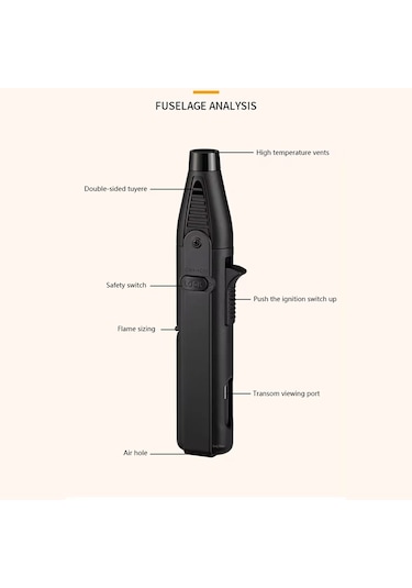 Profesyonel Jet Gazlı Rüzgar Mutfak Çakmağı - Torch Pürmüz Çakmak