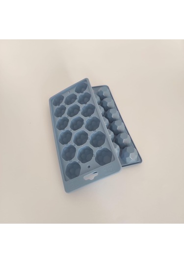 2 Adet 17 Bölmeli Kristal Su Sızdırmaz Buzluk Kokusuz Buz Kalıbı Çok Renkli