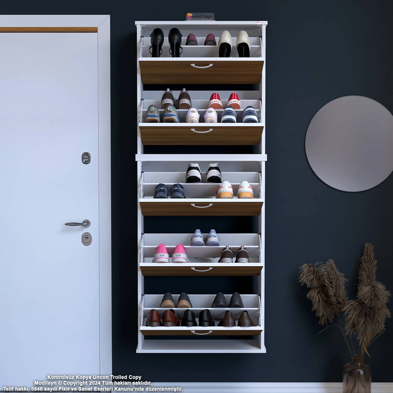 Asil 2 Li Ceviz Renk Asma Ayakkabılık Antre Hol 5 Düşer Kapak 10 Göz Ayakkabılık 52x181x25,5 Cm Ceviz Asil 2 Li Ceviz Renk Asma Ayakkabılık Antre Hol 5 Düşer Kapak 10 Göz Ayakkabılık 52x181x25,5 Cm Ceviz