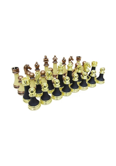 Satranç Taşı Zamak Polyester Krem Siyah