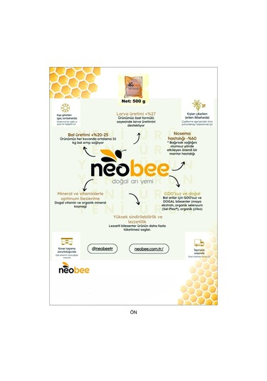 Neobee Doğal Proteinli Arı Yemi 0,5 Kg