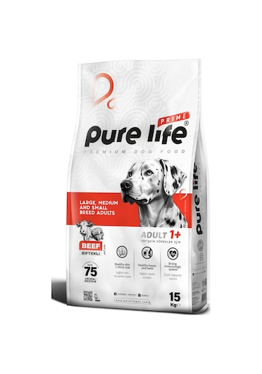 Pure Life Prime Biftekli Yetişkin Köpek Maması 15 KG