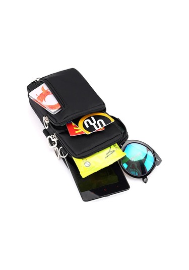 Hfambition Siyah Oxford Kumaş Akıllı Telefon Çantası - Su Geçirmez, Mini, Seyahat Ve Günlük Kullanıma Uygun Diğer