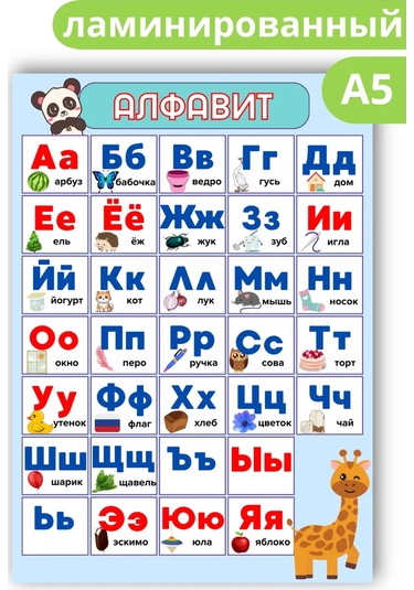 Mıdov Rus Alfabe A5 Poster 1. Sınıf İçin 362647665