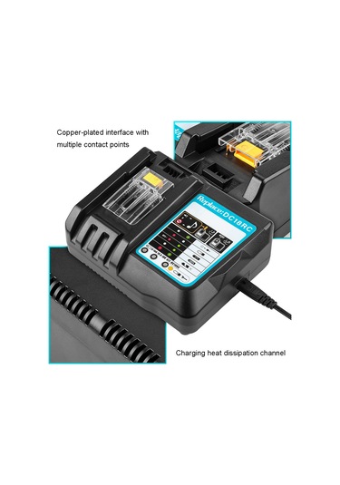 Sones Makit Dc18ra / Dc18rc 14.4v-18v Akülü Elektrikli Alet Pil Şarj Cihazı Ab Fişi