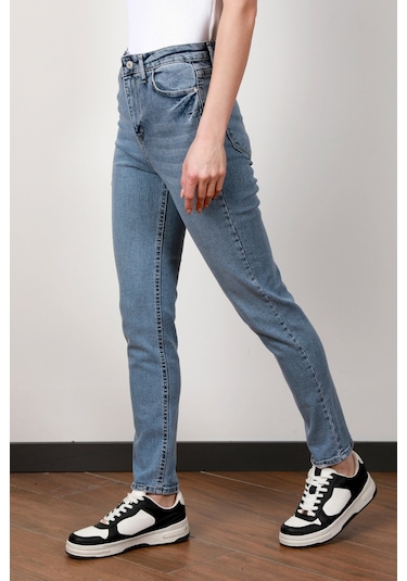 Giysa Kadın Yüksek Bel Skinny Jean Mavi