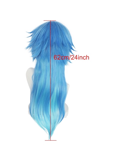 Dramatik Cinayet Dmmd Seragaki Aoba Cosplay Peruk Degrade Mavi Isıya Dayanıklı Sentetik Saç Peruk Yjd Multı