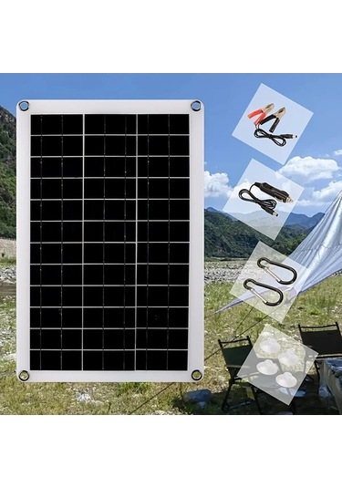 Besthome1 20 W Esnek Güneş Paneli Kiti Roy-1, Çift Usb Taşınabilir Şarj Cihazı, Cep Telefonu Şarj, Kamp, Karavan, Araba