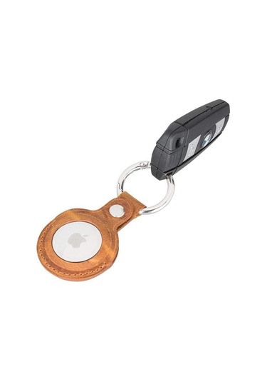 Bloompaw Moccasin Hakiki Deri Airtag Kılıfı Kahverengi