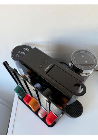 Kapsül Kahve Tutucu Dekoratif Standı 60 Kapasiteli Nespresso Siyah