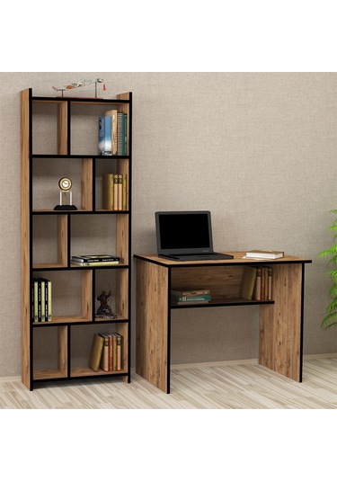 Kalenderdekor1 Kalender Dekor Ellen Snow 90 Cm Çalışma Masası Takımı Atlantikçam Meşe