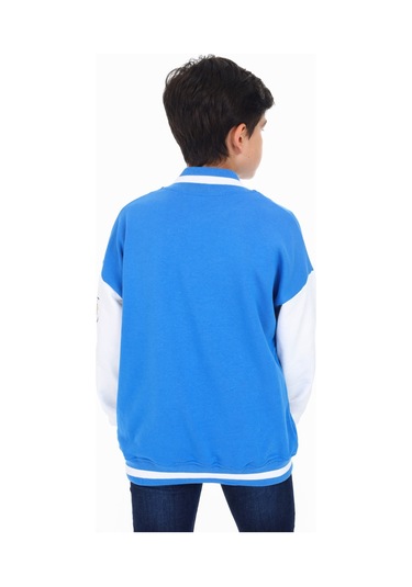 Toontoy Erkek Çocuk Baskılı Kolej Hırka Saks