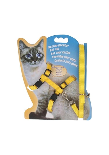 Ayarlanabilir Kedi Gezdirme Tasması 120 CM Mavi