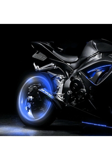 Dianziye Dış Etkinlikler İçin 4'lü Mavi Jant Feneri, Hafif Ve Dayanıklı Bisiklet Valf Lambası