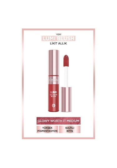 L'Oréal Paris Lumi Blush Likit Allık Glowy Worth It Medium