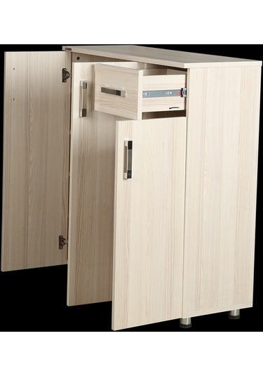 Ayakkabılık Beyaz Çok Amaç Model Parlak Akçaağaç Hard suntalem Demonte 5raf 1çekmece El Yapım Açık Kahverengi