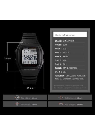 Suofeng 1278 Modeli Çift Zamanlı Akıllı Saat - 50m Su Geçirmez, Luminöz Ekran, Pu Kordon Ve Duraklayıcı Fonksiyonları Gül Altın Yeşil