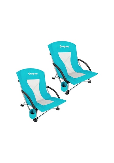 Kingcamp Lilac Beach Chair Plaj Ve Dinlenme Sandalyesi 2'li Set Cyan Turkuaz