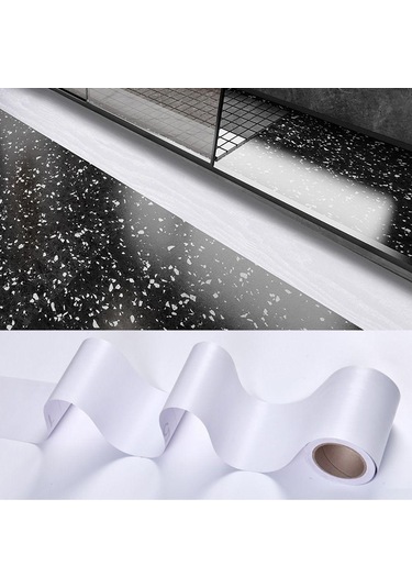 10m/rulo Pencere Eşiği Bel Hattı Duvar Kağıdı Kapı Çerçevesi Kılavuz Çizgisi Ev Dekorasyonu Süpürgelik Çizgisi Beyaz