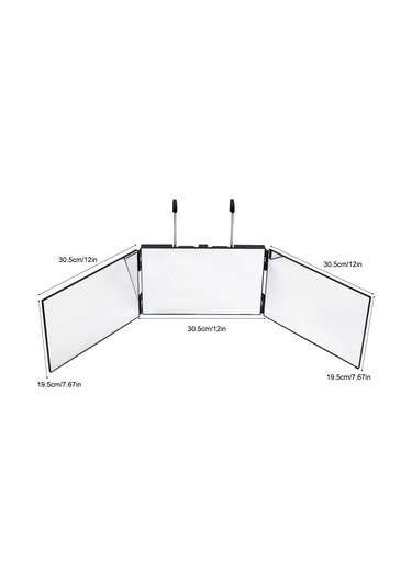 Led İle 3-way Ayna 360 Üç Katlı Saç Kesim Ayna Aydınlatma İle Diğer