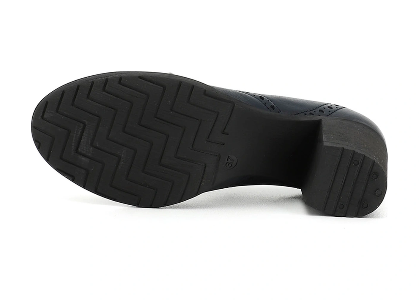 Gönderi R Kadın Lacivert Antik Bağcıklı Orta Kalın Topuklu Hakiki Deri Oxford Ayakkabı Gdza13424040 Lacivert