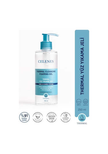 Celenes By Sweden Celenes Thermal Yağlı ve Karma Ciltler İçin Temizleme Jeli 250 ML