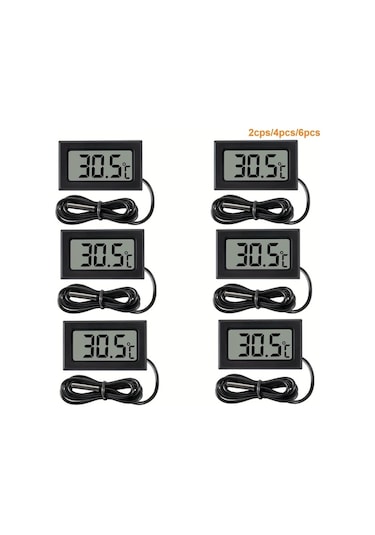 Boatshop1 6 Adet Lcd Ekranlı Mini Dijital Nem Ve Sıcaklık Termometresi Su Isıtıcısı Sera Kutuları İçin Dış Mekan Nem Ölçer Santigrat