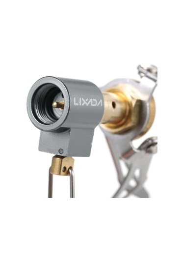 Lixada 45g Süper Hafif Cep Açık Pişirme Brülör Katlanır Kamp Gaz Sobası Gümüş