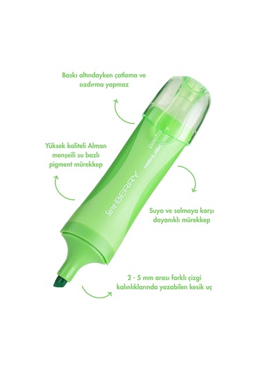 Marka: Berry Mini Fosforlu Kalem Pastel Yesil Kategori: Uçlu Kalem Pastel Yeşil