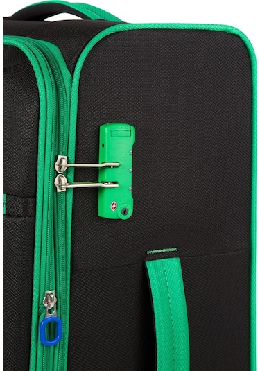 United Colors Of Benetton Ultra Light Hafif Lüx Kumaş Orta Boy Valiz Siyah BNT2100 Siyah