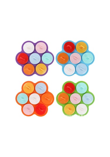 7 Renkli Yaratıcı Dondurma Kalıbı Kapaklı Dıy Renksiz Kokusuz Ev Yapımı Dondurma Kalıbı Dondurma Ve Buz Küpü Tepsisi Kalıpları Yeşil