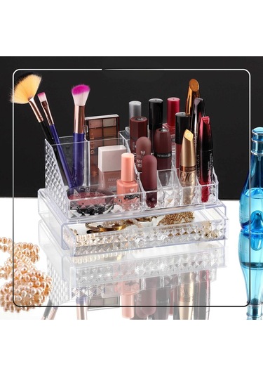 Özel Tasarım Çekmeceli Akrilik Makyaj Malzeme Organizeri Makyaj Organizeri