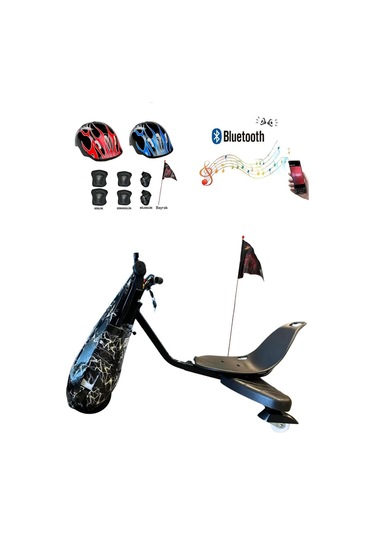 Citymate Drift Car Elektrikli Kaykay Bluetooth Dirift Kar Hoverboard Scooter + Koruma Ekipmanı D02