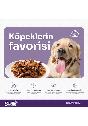 Spelly Biftekli Yavru Köpek Maması Konserve 24 x 400 G