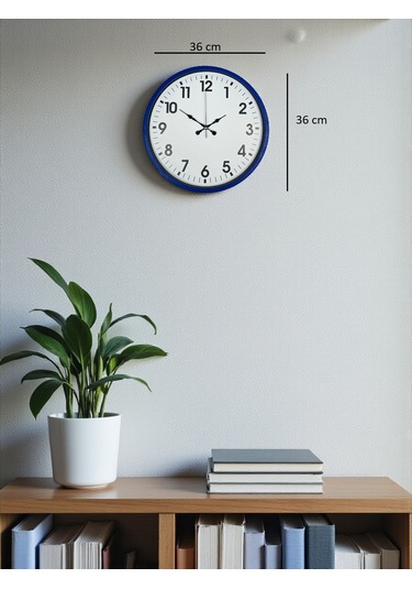 Zentime 36 Cm Lacivert Dekoratif Duvar Saati çok Renkli
