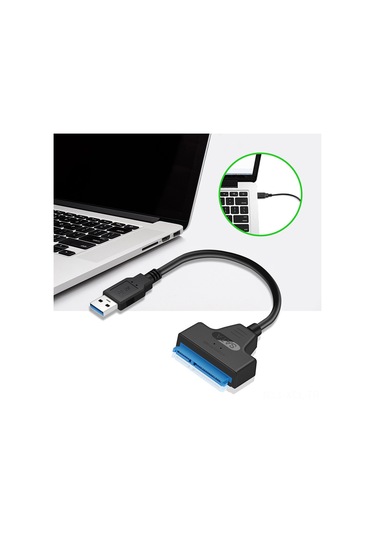 Konesam Usb 2.0/usb C'den Sata'ya Dönüştürücü Kablosu, 2.5 İnç Sata Hdd/ssd Desteği, 6gbps Transfer Hızı, Jms578 Çipi, Siyah Renk