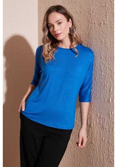 Lela Bisiklet Yaka Truvakar Kol Bayan Bluz 5861416Y Saks