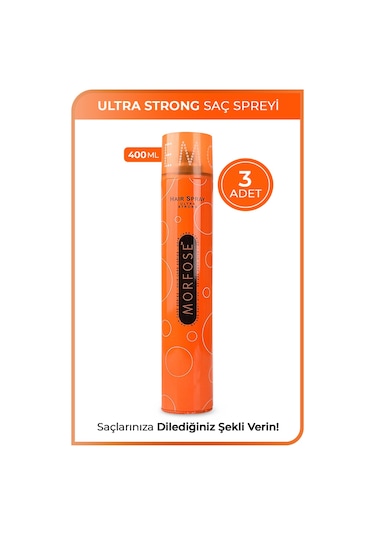 Morfose Ultra Strong Saç Spreyi 3 x 400 ML