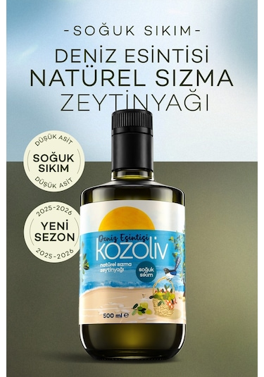 Kozoliv Yumuşak İçim Soğuk Sıkım Zeytinyağı 500 ML