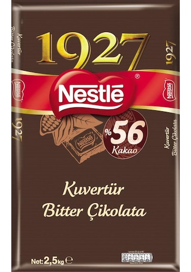 Nestlé 1927 Kuvertür Bitter %55 Kakao Çikolata 2.5 KG