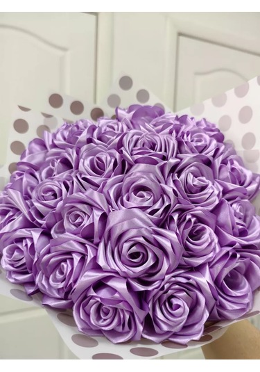 Magazin Dla Rukodel'nic Ip Gavrilov R N İğne Kurmalı Tabanca İle Kendin Yap 5 Adet 27 Gülü Saten Buket Seti 220865837 Violet