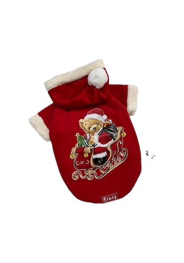 Miniş Sledge Teddy Küçük Orta Irk Köpek Yılbaşı Sweatshirt