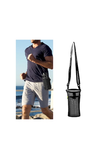 Dolıty Su Şişesi Taşıyıcı Trendy Kılıfı Trekking Siyah Siyah