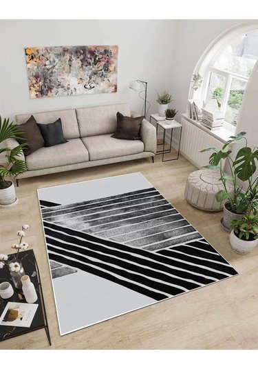 Dijidekor Işıltı Koleksiyonu Model70 Süngerli Dijital Baskılı Saçaksız Mutfak Halısı Yolluk