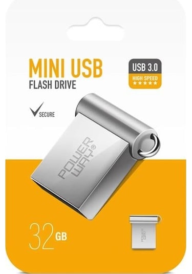 Powerway 32gb Usb 3.0 Metal Mini Flash Bellek 1 Adet