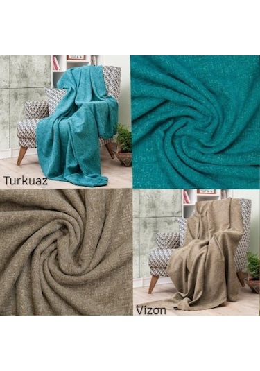 Latuda - Şönil Jakarlı Desen Kaymaz Çekyat Örtüsü Ve Koltuk Şalı