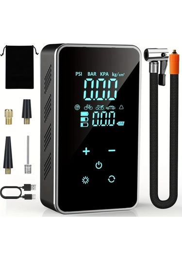 Xuweiwei Siyah Arabalar Bisikletler Basketbol Toplari Icin Tasinabilir Kablosuz Elektrikli Lastik Pompasi