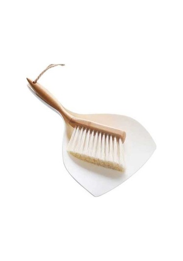 Novahub Ergobroom 13bc2000555 Pratik Temizlik Seti - Bambu Saplı Süpürge Ve Faraş, Kırmızı Versiyon