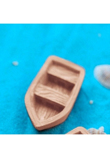 Sones Retro Ahşap Tekne Modeli Reçine El Sanatları Aksesuarları, Boyut: Büyük